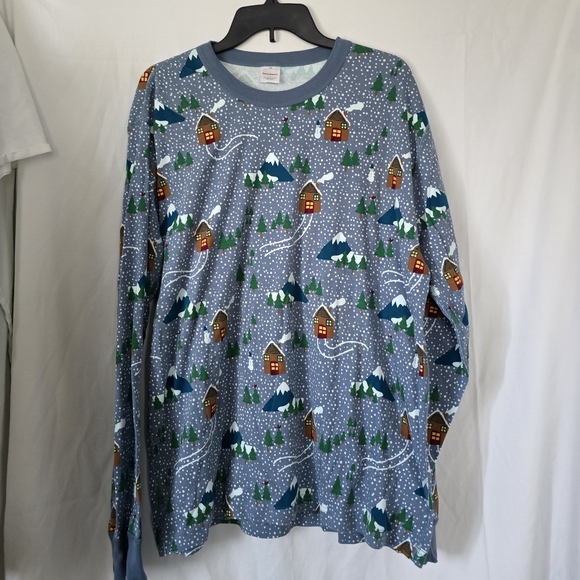 Women's Hanna Andersson Cozy Winter Cabin Print Pajama Set XXL Holiday PJs 2X - Picture 5 of 8